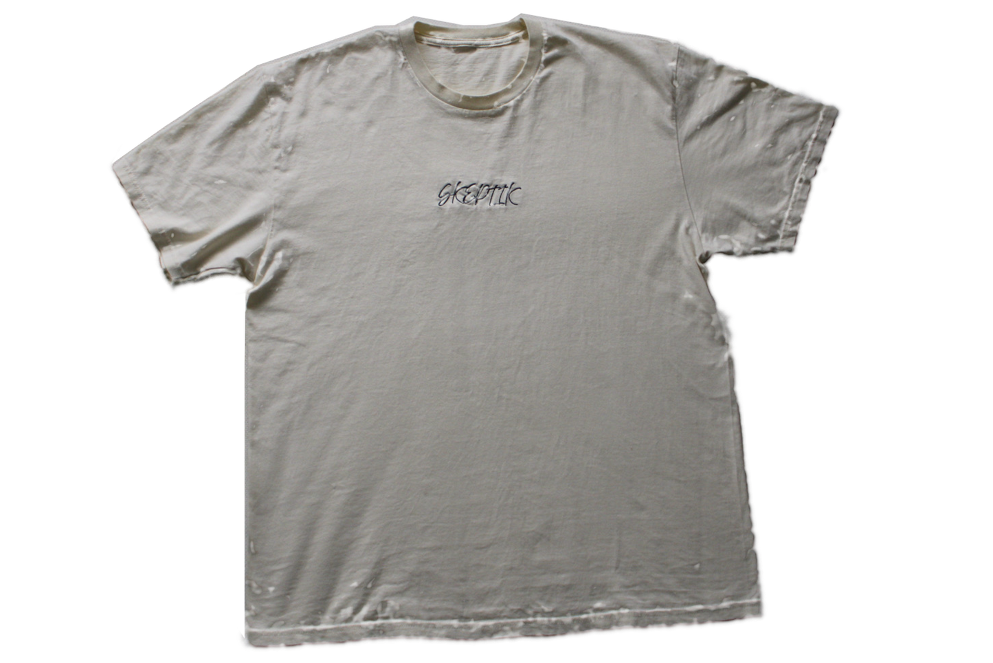 Cursive Embroidered Tee Off White