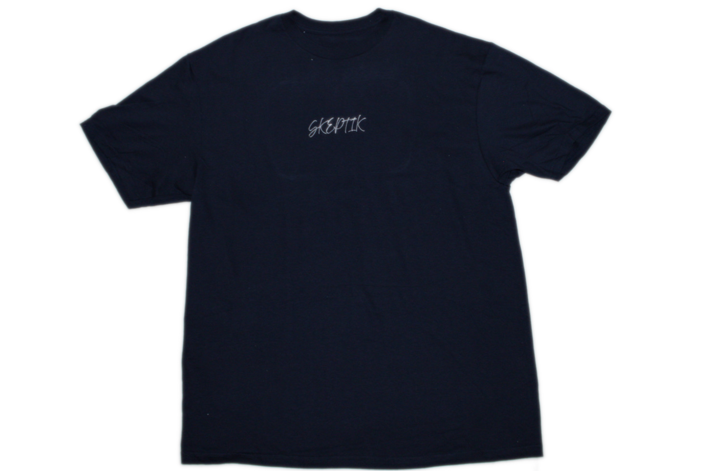 Cursive Embroidered Tee Navy
